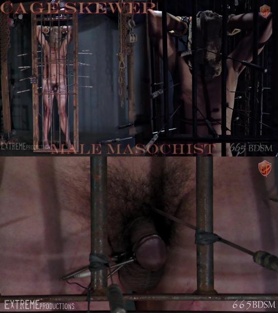 665BDSM – Cage Skewer Male Masochist