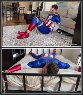 Clips4Sale – TiedUpStuds – Captain America in Peril (Gay Muscle Studs,  Rope Bondage)