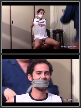 Bondage Man – Lino Gag Teste Angulo Cleave Rag