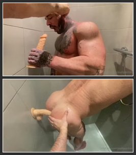Pump Action – @dannystarrx clock stopped in the shower with a dildo – OnlyFans