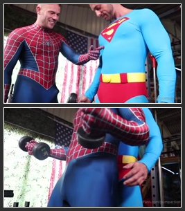 Superman and Spiderman @dcrbne and @stripperjay – Pump Action – OnlyFans