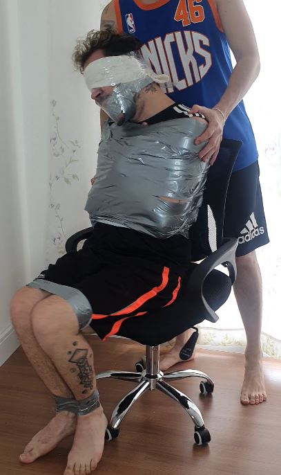 Tonny Tape BR – Tonny Taped and Ticklish by Mauro Roll (Gay Bondage, Foot Fetish)