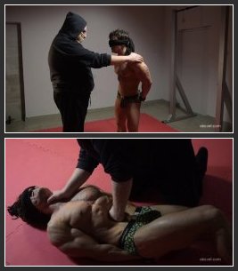 WatchFighters – Ripped Hugo’s Workout Interrupted By Kee-a-Fas – Gutpunch Choke